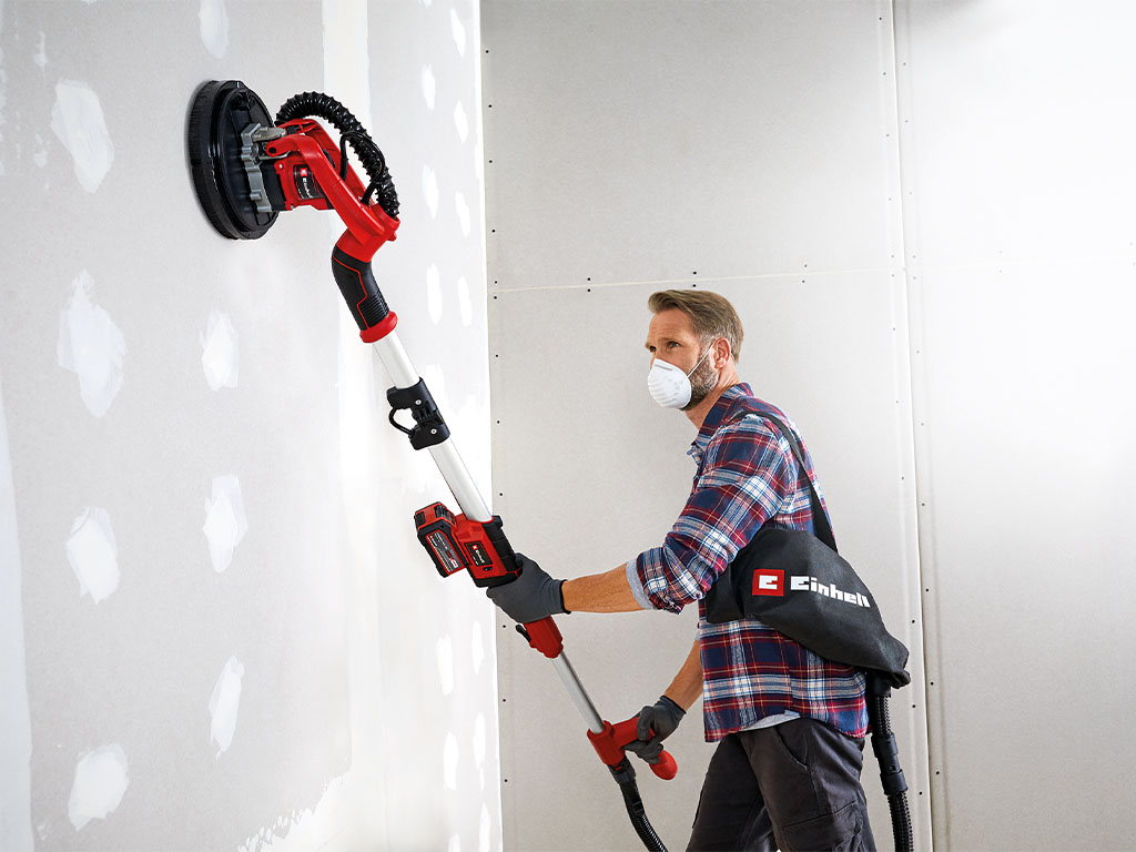 sander in use | drywall The Einhell Blog