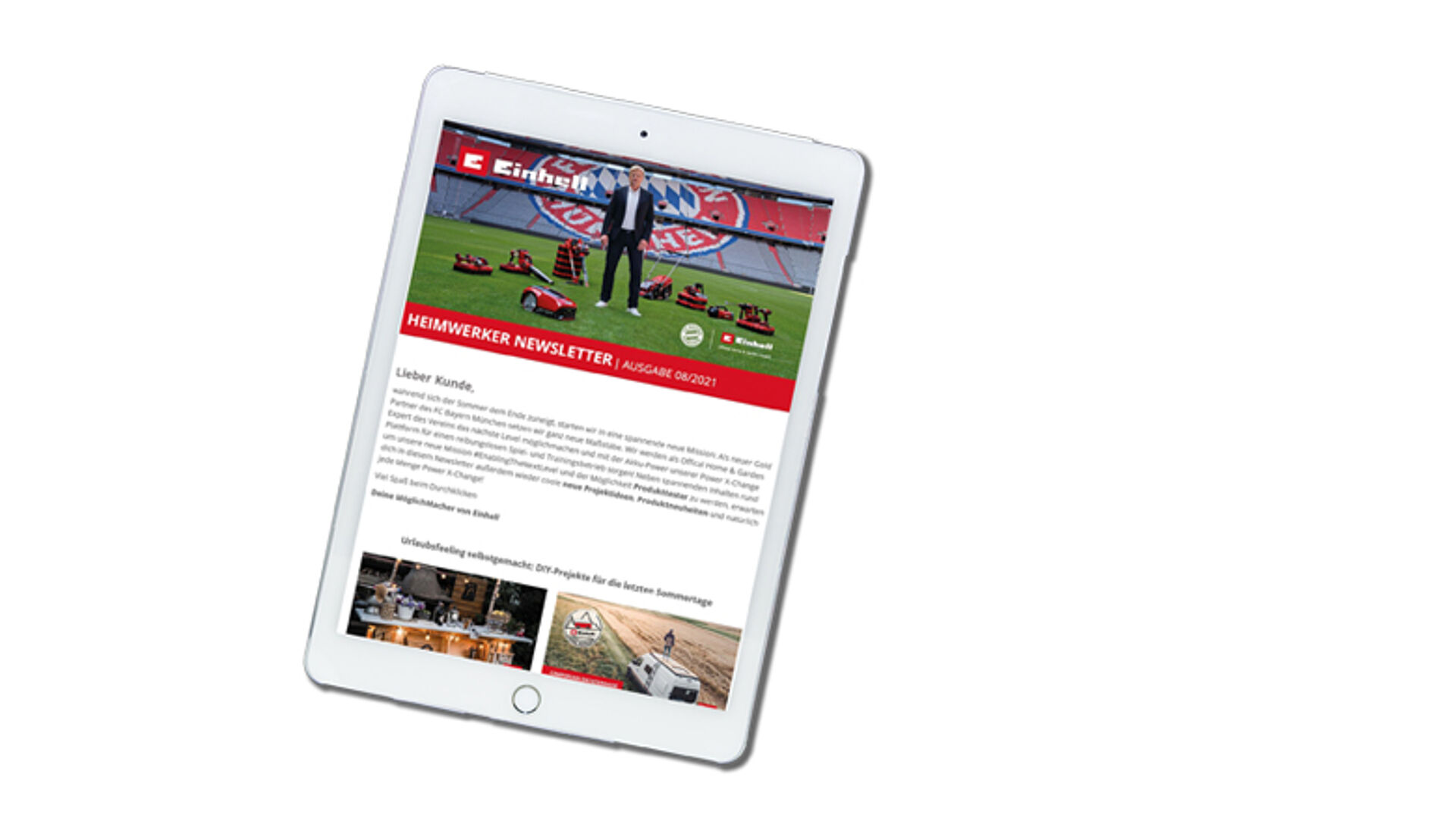 Subscribe to our newsletter and stay informed about Einhell on the go.